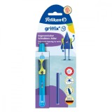 Stilou Griffix pentru stangaci, Herlitz, Neon Fresh Blue