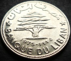 Moneda exotica 50 PIASTRES - LIBAN, anul 1975 * cod 720