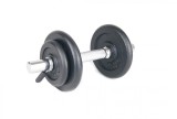 Gantera Reglabila 10kg Sportmann Fier Cromat, Discuri, Antiderapanta, 35cm, Fitness Acasa