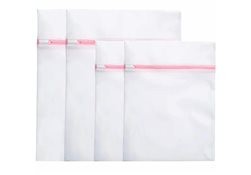 Set 4 săculeți rufe, pentru mașina de spălat, plastic, alb foto