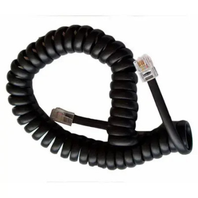 Cablu Telefonic Spiralat Culoare Negru 4.2 m foto