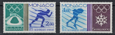 MONACO 1984 - Jocurile olimpice de iarna Sarajevo/serie completa MNH foto