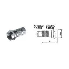 Mufa tata F 7mm cupru nichelat