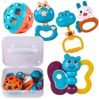 Set jucarii dentitie pentru copii, 5 forme, cauciuc, multicolor foto