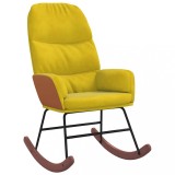 Cumpara ieftin Scaun balansoar, galben, catifea