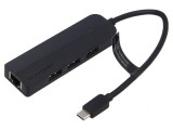 Hub USB 2.0 cu 5 porturi - Neagră