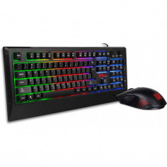 Kit tastatura si mouse Thermaltake Challenger Combo Black foto