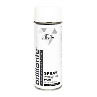 Spray Vopsea Brilliante, Alb Pur Mat, 400ml foto