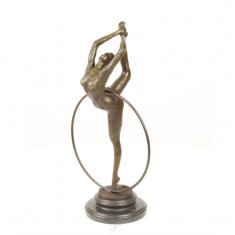 Dansatoare cu cercul- statueta Art Deco din bronz BJ-42 foto
