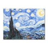 Tablou celebru pictat manual, Noapte instelata, 80x60cm ulei pe panza, reproducere Vincent van Gogh