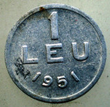 1.837 ROMANIA RPR 1 LEU 1951, Aluminiu