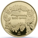 Ungaria: 2000 Forint 2021, Pomul Vieții - Monedă BU, Colecție Numismatică