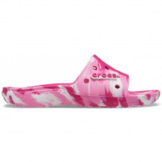 Papuci Classic Crocs Marbled Slide Roz - Candy Pink/Pink Lemonade