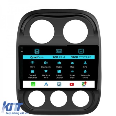 Navigatie Dedicata Jeep Compass (2010-2016), 10Inch, 2Gb Ram, 32Gb Stocare, Carplay Performance AutoTuning foto