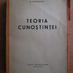 Nicolae Bagdasar - Teoria cunostintei (1944)