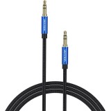 Cablu audio Vention, Jack 3.5mm (T) la Jack 3.5mm (T), 1m, conectori auriti, braided BBC, albastru, &quot;BAWLF&quot; (timbru verde 0.03 lei) - 6922794765962