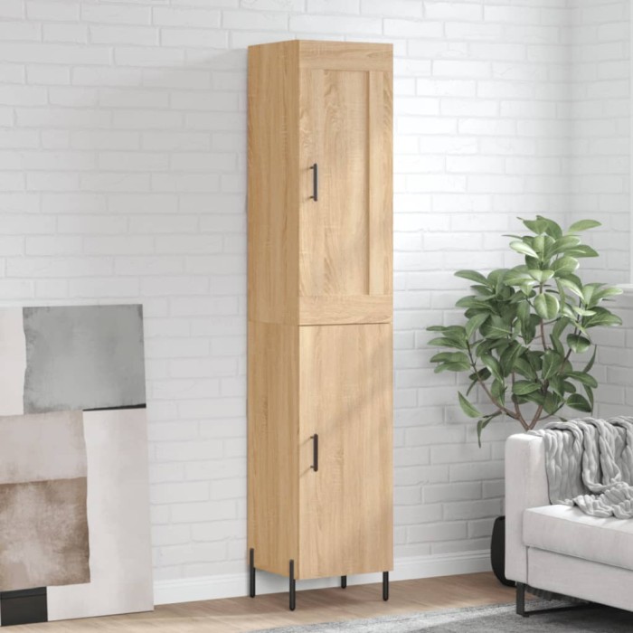 vidaXL Dulap &icirc;nalt, stejar sonoma, 34,5x34x180 cm, lemn prelucrat 3200140