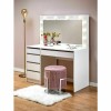 Masa Make-Up 120cm cu Iluminare, Pal Melaminat, Livrare Demontata (Scaunul se comanda separat)