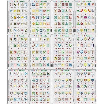 Set 12 Puzzle-uri 1-2-3, 25 Piese Larsen LRP46 foto