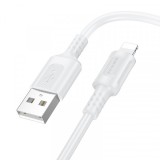 Cablu Date si Incarcare USB-A - Lightning Borofone BX111 Feliz, 18W, 1m, Alb