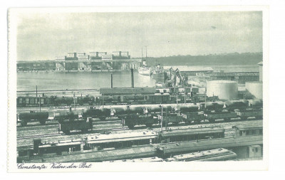 375 - CONSTANTA, Silozurile, ships, train, Romania - old postcard - unused foto