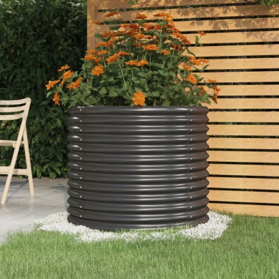 Gossi jardiniera antracit 80x80x68 cm otel vopsit electrostatic foto