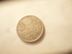 Moneda 50 Bani 1911 Carol I ,argint ,cal.FBuna foto