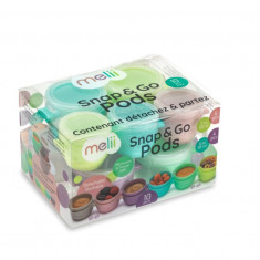 SET 10 RECIPIENTE SNAP&GO, MELII, 6*59 ML + 4*118 ML