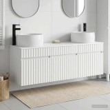 Cumpara ieftin Set dulap baie 3 buc. Alb foarte lucios 157 x 44,5 x 80 cm