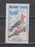 BRAZILIA PASARI 1969 MI: 1223 FARA GUMA, Nestampilat