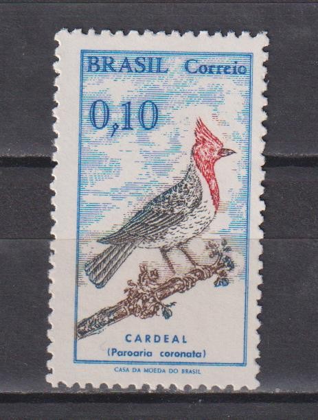 BRAZILIA PASARI 1969 MI: 1223 FARA GUMA