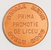MEDALIE SCOALA MEDIE OTELUL ROSU PRIMA PROMOTIE DE LICEU OMAGIU ABSOLVENTILOR 30 ANI 1956 1986 INVATAMANT