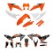 Kit carene KTM 2024 culoare OEM UFO + Grafica personalizata CADOU