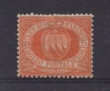 San Marino 1890 Definitives, National coat of arms, 5c, Mi.6, MH AM.160, Nestampilat