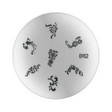Cumpara ieftin Şablon ştampilare cu motive florale - B82, INGINAILS
