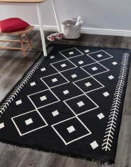 Covor Cotton 2, Negru (diverse dimensiuni)