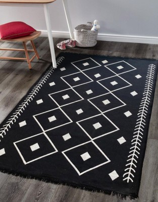 Covor Cotton 2, Negru (diverse dimensiuni) foto