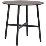 HOMCOM Masă de dining, Masă de bucătărie, masă mare, design industrial, design rustic, &Phi;80 x 76 cm, maro | Aosom Romania
