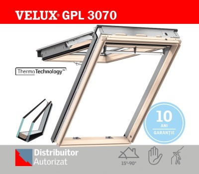 Fereastra mansarda Velux GPL 3070 cu dubla deschidere foto