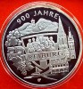 (A58) MONEDA DIN ARGINT GERMANIA - 20 EURO 2020, LIT. G, 900 ANI ORASUL FREIBURG, STARE PROOF, Europa