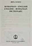 Romanian-english, english-romanian dictionary - 1985 - Irina Panovf (AY7)