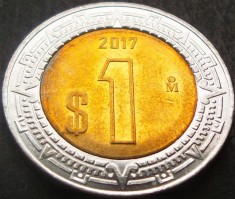 Moneda bimetal 1 NUEVO PESO - MEXIC, anul 2017 *cod 1849
