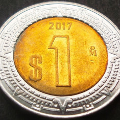 Moneda bimetal 1 NUEVO PESO - MEXIC, anul 2017 *cod 1849