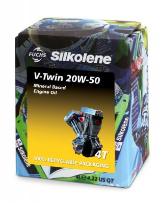 (PL) Olej silnikowy 4T 4T SILKOLENE V-Twin SAE 20W50 4l SJ JASO MA-2 Mineral bio-degradable packaging; recommended for cruisers with large V-twin engi foto