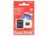 Card Memorie SanDisk microSDHC 32GB, Class 4, cu adaptor SD