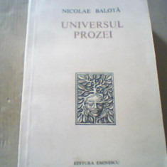 Nicolae Balota - UNIVERSUL PROZEI { 1976 }