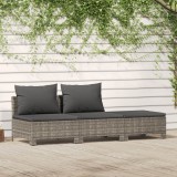 Gossi set mobilier de gradina cu perne, 3 piese, gri, poliratan