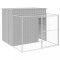 Cusca de caine &amp; tarc gri deschis 214x253x181cm otel galvanizat