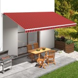 Cumpara ieftin P&acirc;nză de copertină, portocaliu și maro, 600 x 300 cm