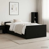 Cumpara ieftin Cadru de pat Stejar Negru 90 x 200 cm Lemn prelucrat